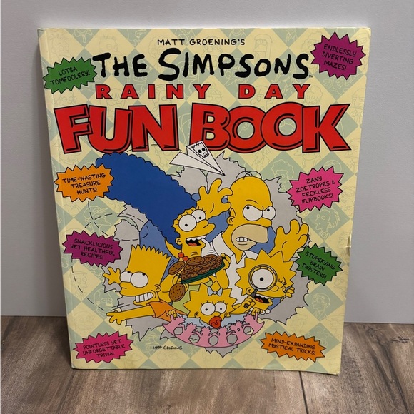 Scholastic Other - Vintage 1991 The Simpsons Rainy Day Fun Book